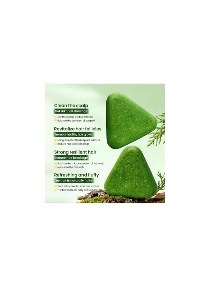 Greenlem Usman Grass Black Hair Nourishing Shampoo Soap 120g – Handmade, Strengthens Hair, Prevents Hair Fall, Softens, Adds Natural Shine, Protects Scalp & Promotes Healthy, Fluffy Hair - Image 2
